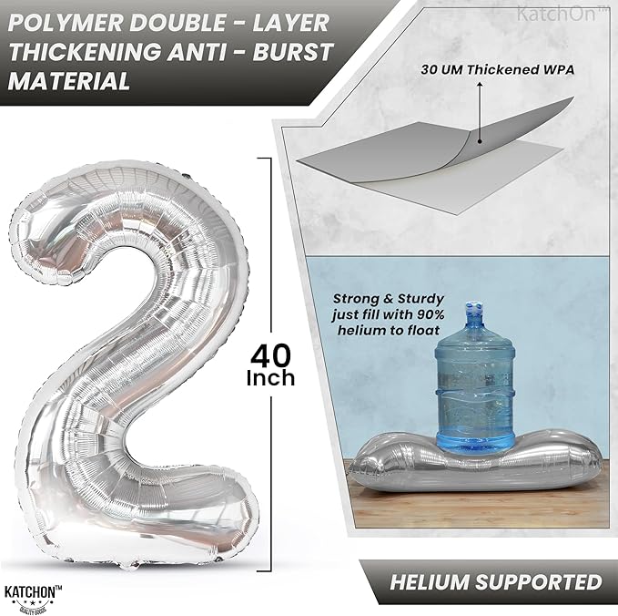 Katchon, Giant 2026 Balloons silver - 40 Inch | 2026 Graduation Decorations, Star Foil Balloons for Grad Party Decoration 2026, Graduation Decor, Graduation Balloons, Graduation Party Decorations 2026