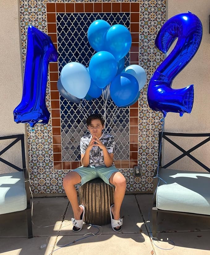1 Balloons Number for First Birthday, Balloon Numbers 40 Inch, Navy Blue Balloon for Baby Shower, Big Baloon for 1, 11, 21, 100 Birthday Wedding Anniversaries Party