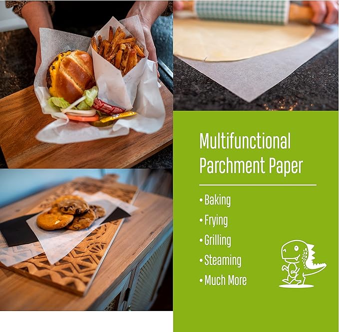The Paper Store Pre-Cut Parchment Paper Sheets – 12”x16”, Non-Stick, Unbleached for Oven Cooking, Baking, and Air Frying, 350 Sheets