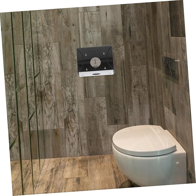 Wall-Mounted Touchless Paper Towel Dispenser for Bathroom Kitchen and Hotel Black Hand Towel Holder Easy Access for Commercial Use Suitable for Wall Surface