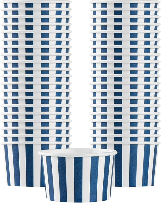 Restaurantware Blue 200 Count To Go Cup Disposable 3 x 3 x 1.8 Inches Paper Mini Cup Grease-Resistant Cup Recyclable Durable Design, Lids Sold Separately