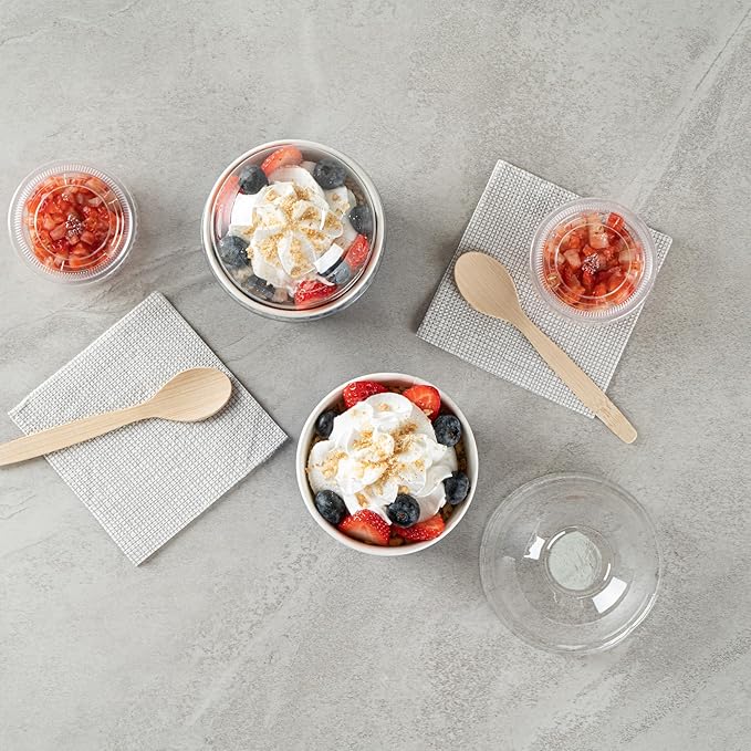 Coppetta 5 Ounce Dessert Cups, 200 Disposable Ice Cream Cups - Lids Sold Separately, Sturdy, Frenchie Paper FroYo Bowls, For Hot And Cold Foods, Perfect For Gelato Or Mousse - Restaurantware