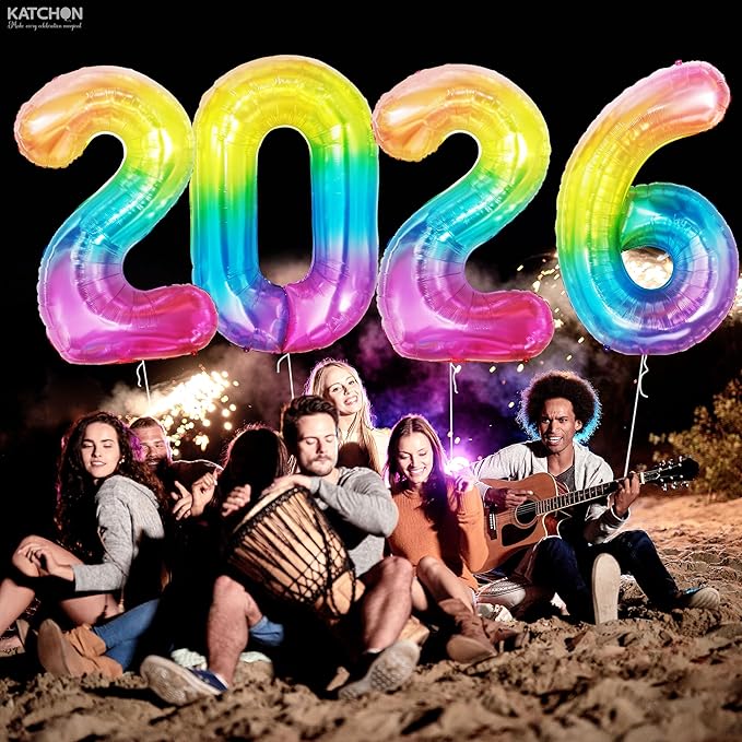 Rainbow Graduation Decorations 2026 | Giant, 42 Inch, Foil 2026 Graduation Balloons Class of 2026 Decorations | 2026 Balloons Number, Graduation Party Decorations | Prom Decorations 2026, Katchon