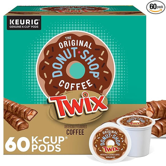 The Original Donut Shop TWIX Coffee, Keurig Single Serve K-Cup Pods, 60 Count, (6 Packs of 10)