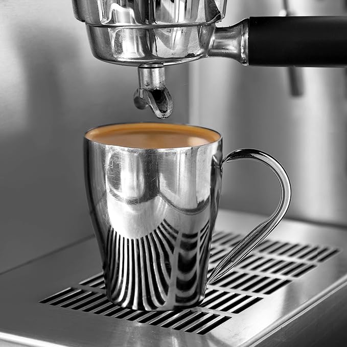 Oggi Insulated Coffee Mug 12oz - Dual Wall Stainless Steel Technology Coffee or Tea Mug with Elegant Mirror Finish, Ideal Used for Cappuccino, Latte and Americano Coffee