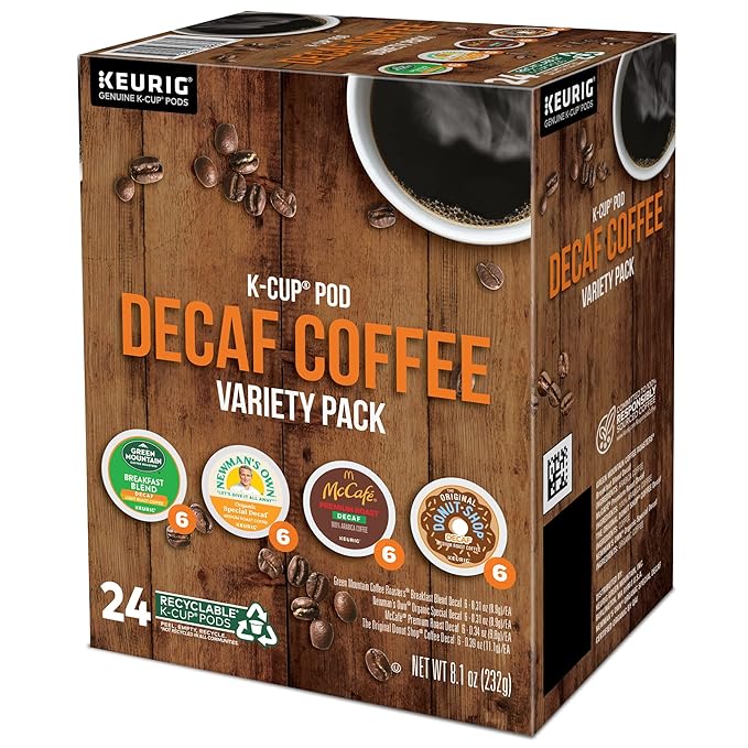 Keurig Decaf Coffee Variety Pack, Keurig Single Serve K-Cup Pods, 24 Count