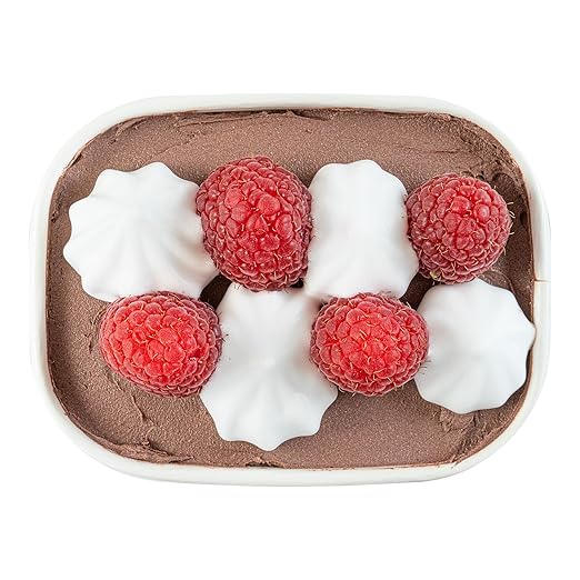 Restaurantware Paper Cups 200 Count 12 Ounce Square Disposable Ice Cream Containers, Leak-Resistant Paper Dessert To Go Cups, Hot And Cold Food, Durable Chocolate Drizzle Design