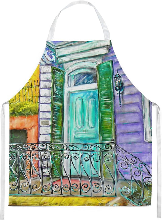 Caroline's Treasures The House Next Door Apron Cooking Kitchen Server Baking Crafts Gardening for Adult Women Men, Unisex, Large, Multicolor