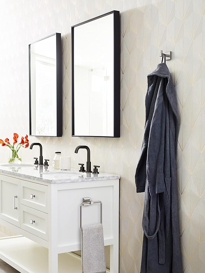 Amerock BH3607226 | Chrome Towel Ring | 7-1/16 in (179 mm) Length Towel Holder | Appoint | Hand Towel Holder for Bathroom Wall | Small Kitchen Towel Holder | Bath Accessories