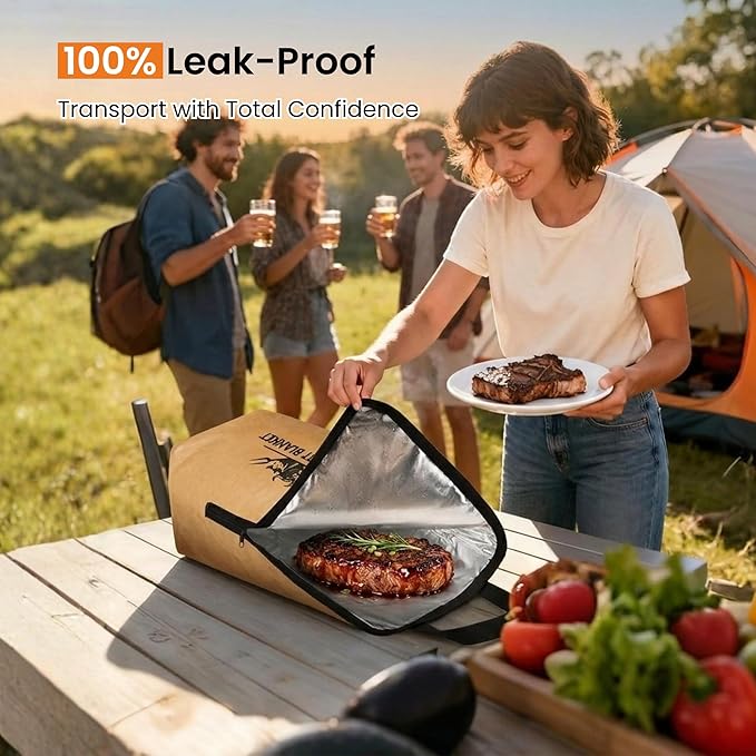 21” Upgraded BBQ Blanket for Resting Meat, Insulated Meat Resting Bag with Wide Mouth, Ideal for Brisket, Pork Shoulder & Turkey, Smoker Accessories, BBQ Gifts for Men, Dad & Husband