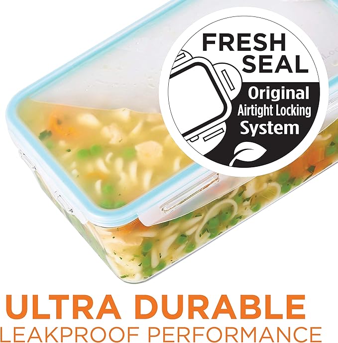 LOCK & LOCK Purely Better Tritan Container/Rectangle Food Storage Bin, 37 Ounce, Clear