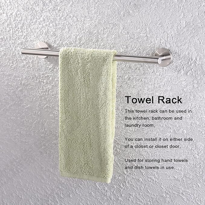 Elegant Multi - Purpose Towel Rack - Stainless Steel 304 Rust - Resistant Bar for Bathrooms and Kitchens