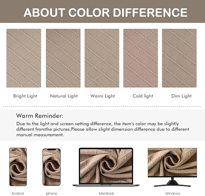 Genina Waterproof Seat Covers for Chairs,Set of 6 Dining Room Chair Seat Covers for Kitchen,Stretch Jacquard Removable Washable Dining Chair Slipcovers Protectors,No Rear Covers, Khaki