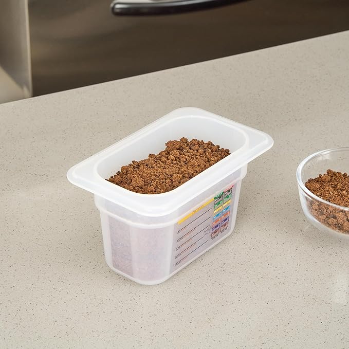 Restaurantware Food Storage Container 10 Pack of 6.8 x 4.2 x 3.9 Inches Plastic Stackable Storage Box White Reusable Label Container Dishwasher Safe For Restaurants And Kitchens