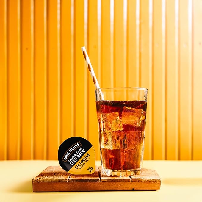 Java House Cold Brew Coffee, Colombian Medium Roast Coffee Concentrate Liquid Pods - 1.35 Fluid Oz (Pack of 60) Enjoy Hot or Iced