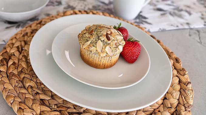 10 Strawberry Street 10.5" Catering Coupe Dinner Plate, Set of 12,White