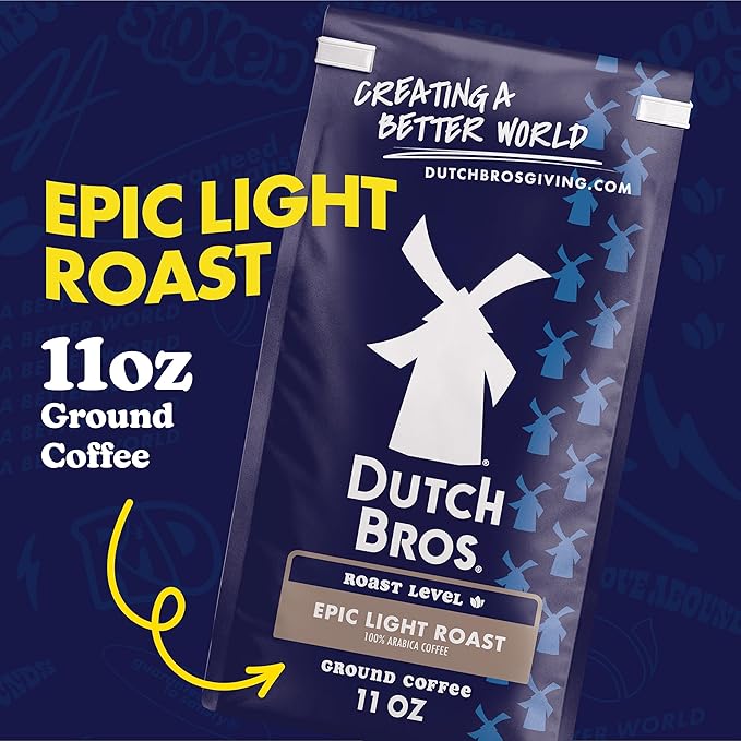 Dutch Bros® Epic Light Roast, Ground Coffee, Bagged 11oz