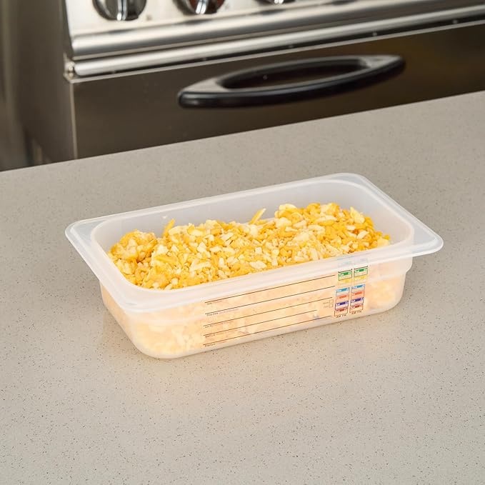 Restaurantware Food Storage Container 10 Pack of 10.3 x 6.2 x 2.5 Inches Plastic Stackable Storage Box White Reusable Label Container Dishwasher Safe For Restaurants And Kitchens