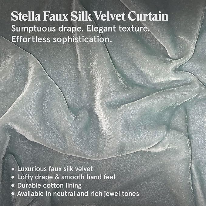 HiEnd Accents Stella Faux Silk Velvet Lumbar Pillow, 14x42 inch, Light Blue, Romantic Western Modern Traditional Style Luxury Bedding, Decorative Throw Pillow