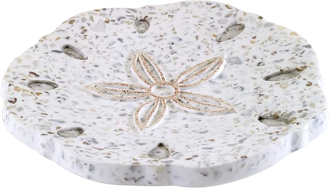 Avanti Linens - Soap Dish, Countertop Bathroom Accessories, Sea Inspired Home Decor (Coastal Terrazo)
