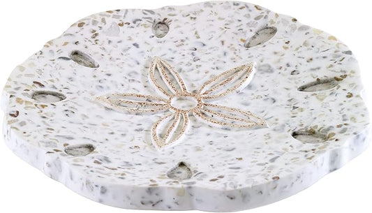 Avanti Linens - Soap Dish, Countertop Bathroom Accessories, Sea Inspired Home Decor (Coastal Terrazo)