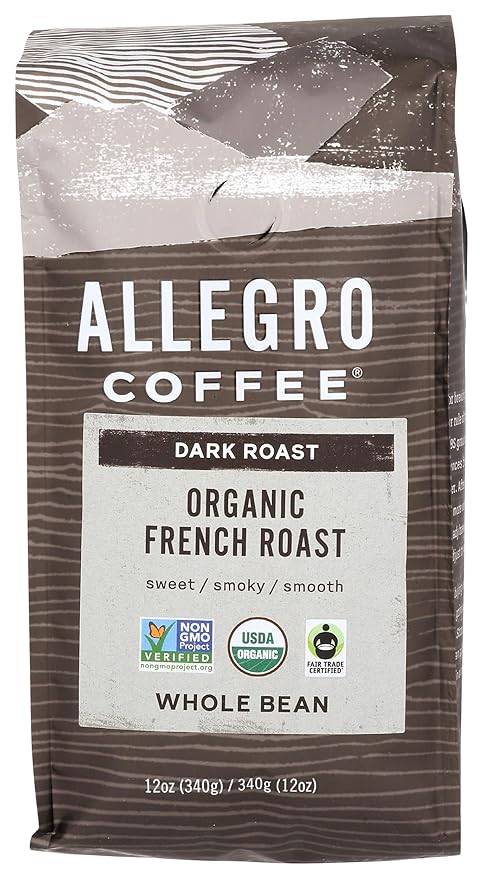 Allegro Coffee Organic French Roast Whole Bean Coffee, 12 oz
