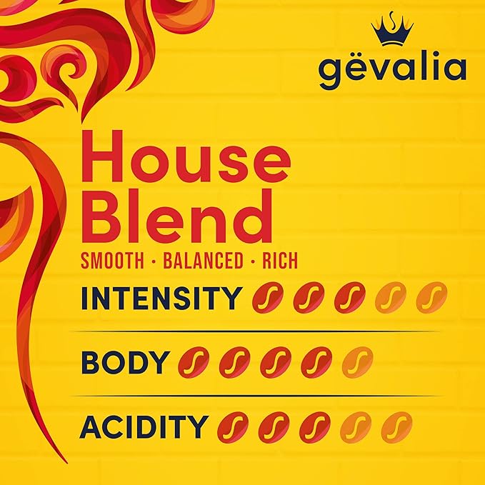 Gevalia House Blend Medium Roast 100% Arabica Ground Coffee, for a Keto and Low Carb Lifestyle, 20 oz Bag (Pack of 4)