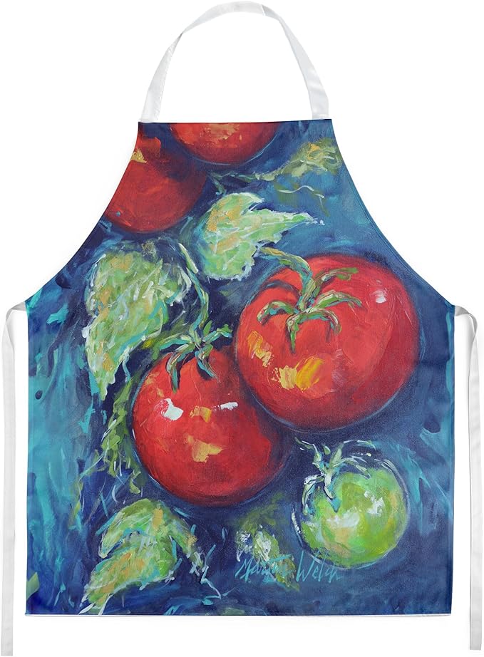 Caroline's Treasures Creole Tomatoes Apron Cooking Kitchen Server Baking Crafts Gardening for Adult Women Men, Unisex, Large, Multicolor