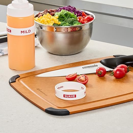 Restaurantware Silicone Squeeze Bottle Band 10 Count 2.75 Inch Dishwasher Safe Condiment Identification Band, Mild White Non-Slip Label Band for Condiment Labeling at Restaurants, Food Trucks