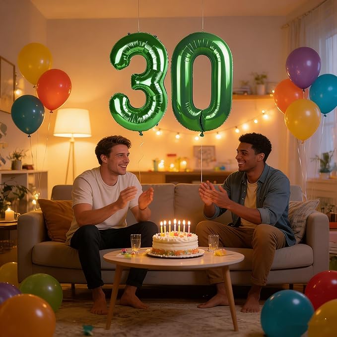 Balloon 50 Numbers, Foil 40 Inch Dark Green 50th Birthday Party Decoration for Men & Women, Big Number Balloons Party Supplies for Engagement Wedding Anniversary