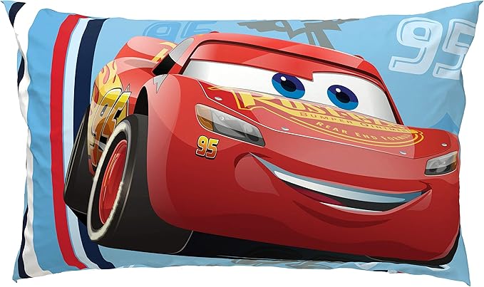 Disney/Pixar Cars 95 Full Size 4 Piece Sheet Set with Lightning McQueen (Offical Disney/Pixar Product)