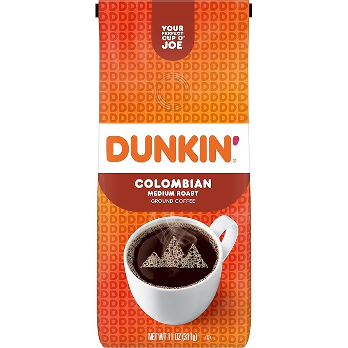 Dunkin' Colombian Medium Roast Ground Coffee, 11 Ounce