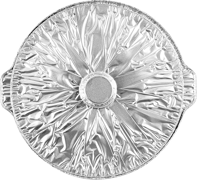 Foil Lux 8.5 Quart Pans And Lids, 10 Disposable Pots With Lids - Oven-Ready, Stove Compatible, Aluminum Foil Baking Pans, Freezable, For Outdoor Camping, Vacation, Picnic, And More - Restaurantware