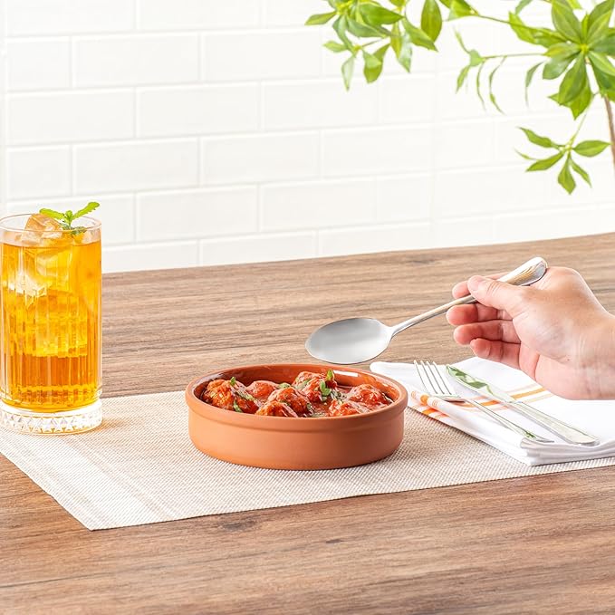 Restaurantware-Terra Tek 15.2 Ounce Terracotta Cazuelas, 2 Brown Glazed Clay Pots For Cooking - Oven-Ready, Microwavable, Terracotta Serving Pots, Dishwashable, For Cooking And Serving