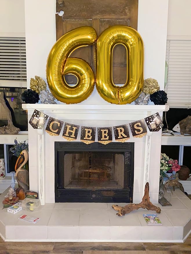 Gold Number 6 Balloon Balloons, Happy Birthday Decoration for 6th, 40 Inch Six Number Balloons for 6, 16, 26, 60, 2026 Wedding Anniversaries Singles Party, 2026 New Years Eve Party