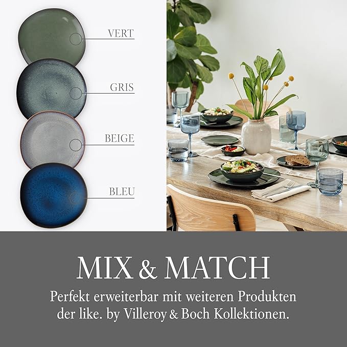 like. by Villeroy & Boch Lave Vert Mug Green, Dishwasher & Microwave-Safe, Mug for Coffee, Tea & Cappuccino, Coffee Mug with a Handmade Look, Cup with a Reactive Glaze, Earthenware, 13.5 oz Capacity