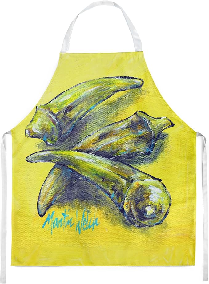 Caroline's Treasures Three to Get Ready Okra Apron Cooking Kitchen Server Baking Crafts Gardening for Adult Women Men, Unisex, Large, Multicolor