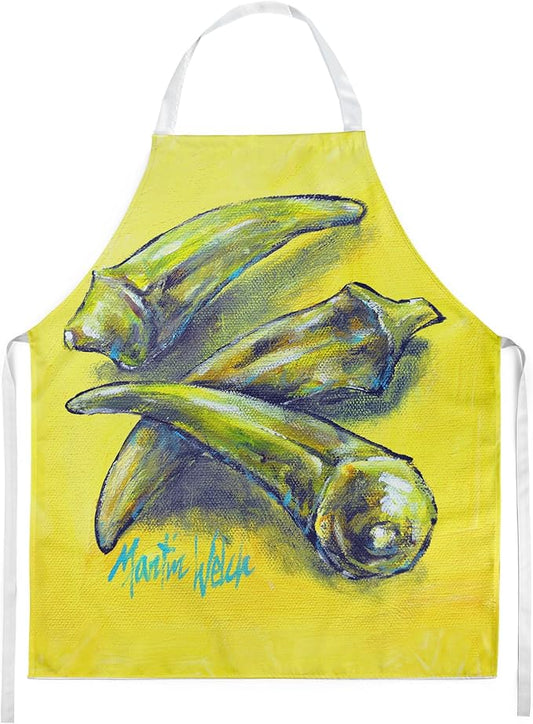Caroline's Treasures Three to Get Ready Okra Apron Cooking Kitchen Server Baking Crafts Gardening for Adult Women Men, Unisex, Large, Multicolor