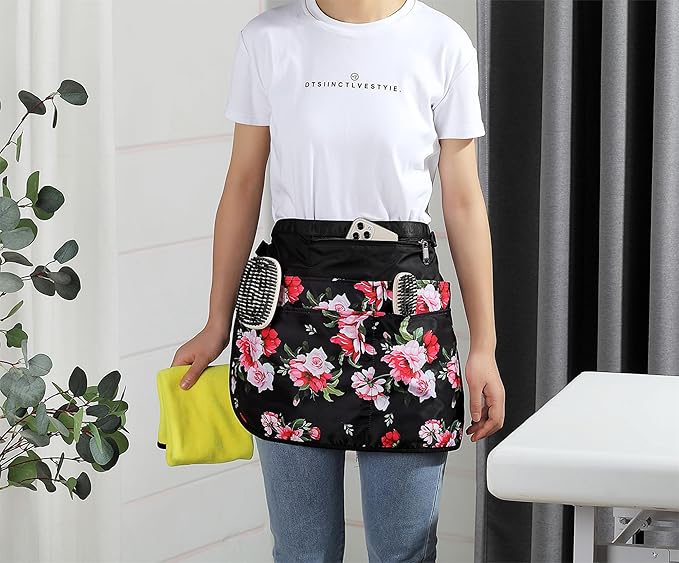 Bafelia Waterproof Cleaning Apron with 7 Pockets, Cleaning Supplies for Housekeeping, Lightweight and Durable Maid Apron