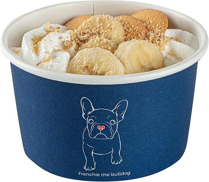 Restaurantware Coppetta 12 Ounce Dessert Cups, 200 Disposable Ice Cream Cups - Lids Sold Separately, Sturdy, Frenchie Paper FroYo Bowls, For Hot And Cold Foods, Perfect For Gelato Or Mousse