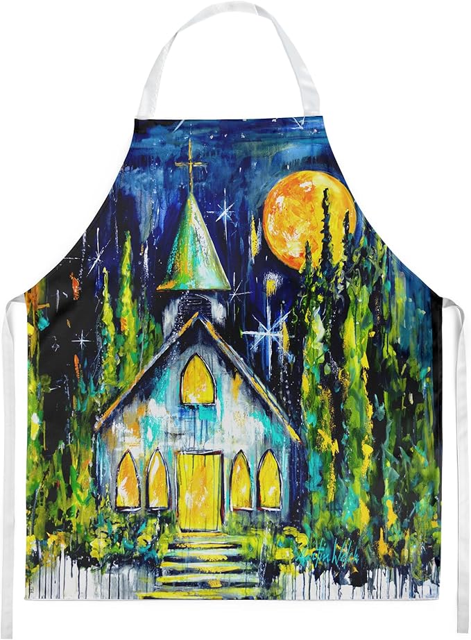 Caroline's Treasures Rock of Ages Church Apron Cooking Kitchen Server Baking Crafts Gardening for Adult Women Men, Unisex, Large, Multicolor