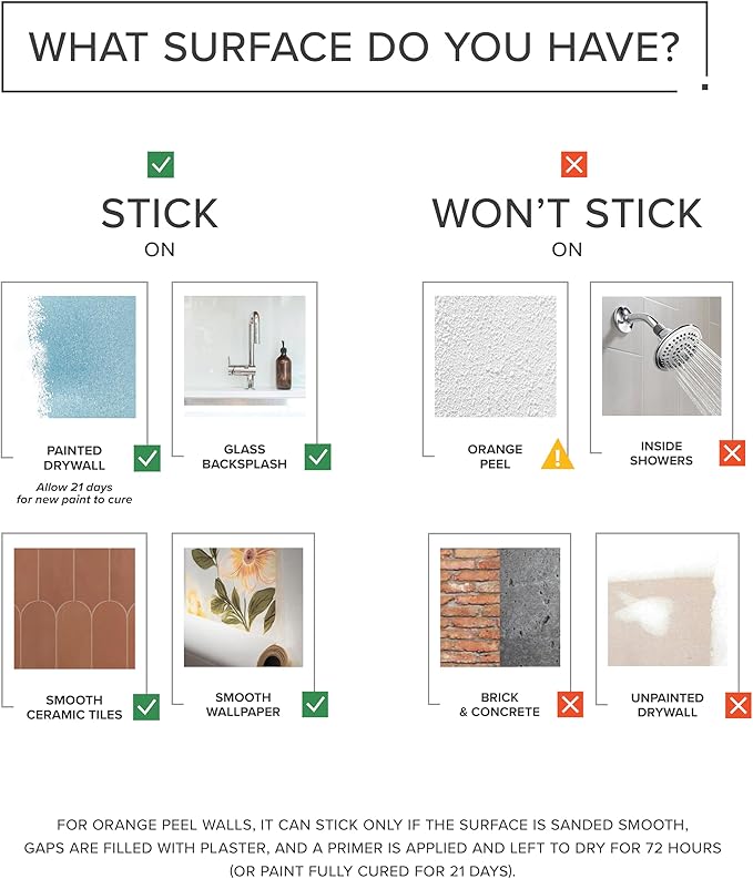 SMART TILES Peel and Stick Backsplash - 5 Sheets of 11.43" x 9" - 3D Adhesive Peel and Stick Tile Backsplash for Kitchen, Bathroom, Wall Tile
