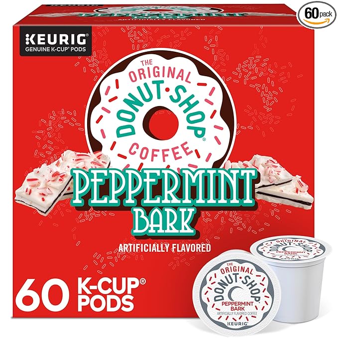The Original Donut Shop Peppermint Bark Keurig Single-Serve K-Cup Pods, Light Roast Coffee, 60 Count