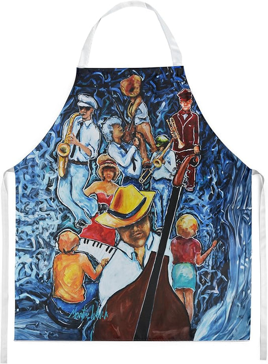 Caroline's Treasures Kinda Jazzy Apron Cooking Kitchen Server Baking Crafts Gardening for Adult Women Men, Unisex, Large, Multicolor