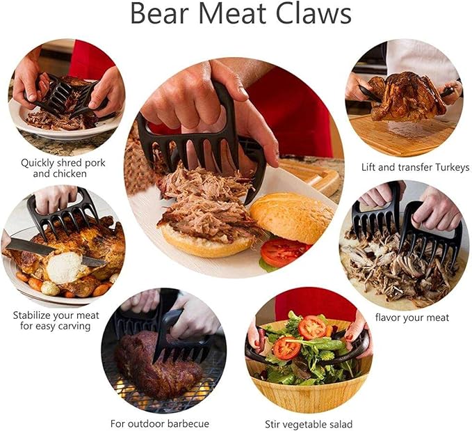 NCA - 5 piece BBQ Prep Tub, BBQ Blanket, Heat Resistant Grill Gloves (1472°F), Meat Claws | 21" Meat Resting Bag, Insulated Triple Layer | Foldable Cutting Board, Drain Plug | 2 pcs Chicken Shredder