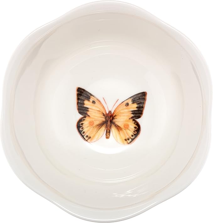 Lenox 806737 Butterfly Meadow Dessert Bowl, Multicolor, 1 Count (Pack of 2)