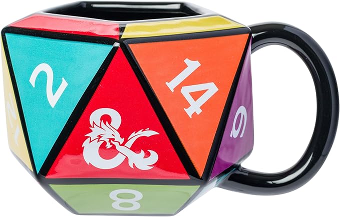 Silver Buffalo Dungeons & Dragons Ceramic 3D Sculpted Mug, 20 Ounces