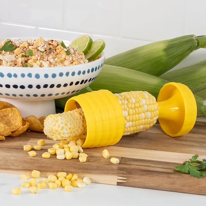 Chef’n Cob Plus Corn Stripper and Peeler for Corn on the Cob, Built-In Safety Pusher