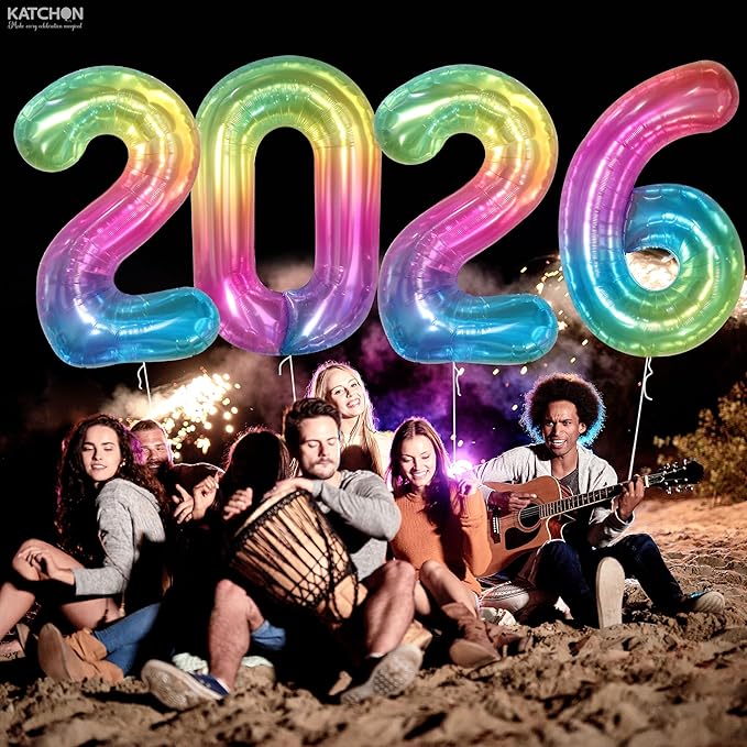 Rainbow Graduation Decorations 2026 | Giant, 42 Inch, Foil 2026 Graduation Balloons Class of 2026 Decorations | 2026 Balloons Number, Graduation Party Decorations | Prom Decorations 2026, Katchon