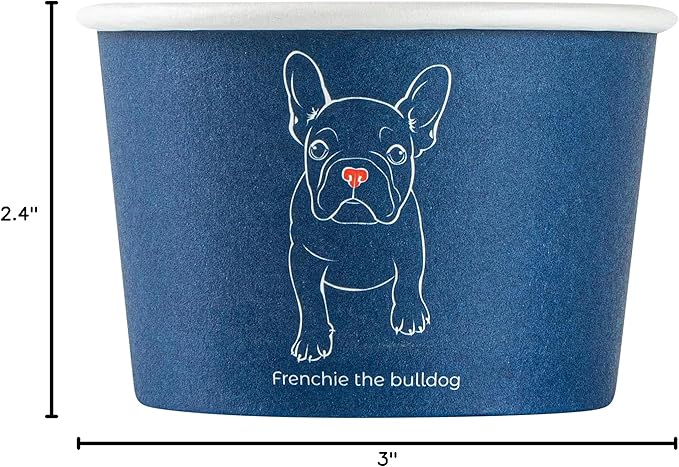 Restaurantware Coppetta 4-Ounce Dessert Cups, 200 Disposable Ice Cream Cups - Lids Sold Separately, Heavy-Duty, Frenchie Paper Frozen Yogurt Bowls, For Hot And Cold Foods